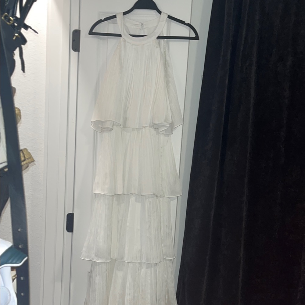 Elegant White Tiered Dress